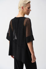 Joseph Ribkoff Silky Mesh Top in Black 251092