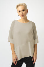 Joseph Ribkoff Silky Mesh Top in Dune 251092