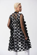 Joseph Ribkoff in 3D Dot Longline Jacket in Black 251209