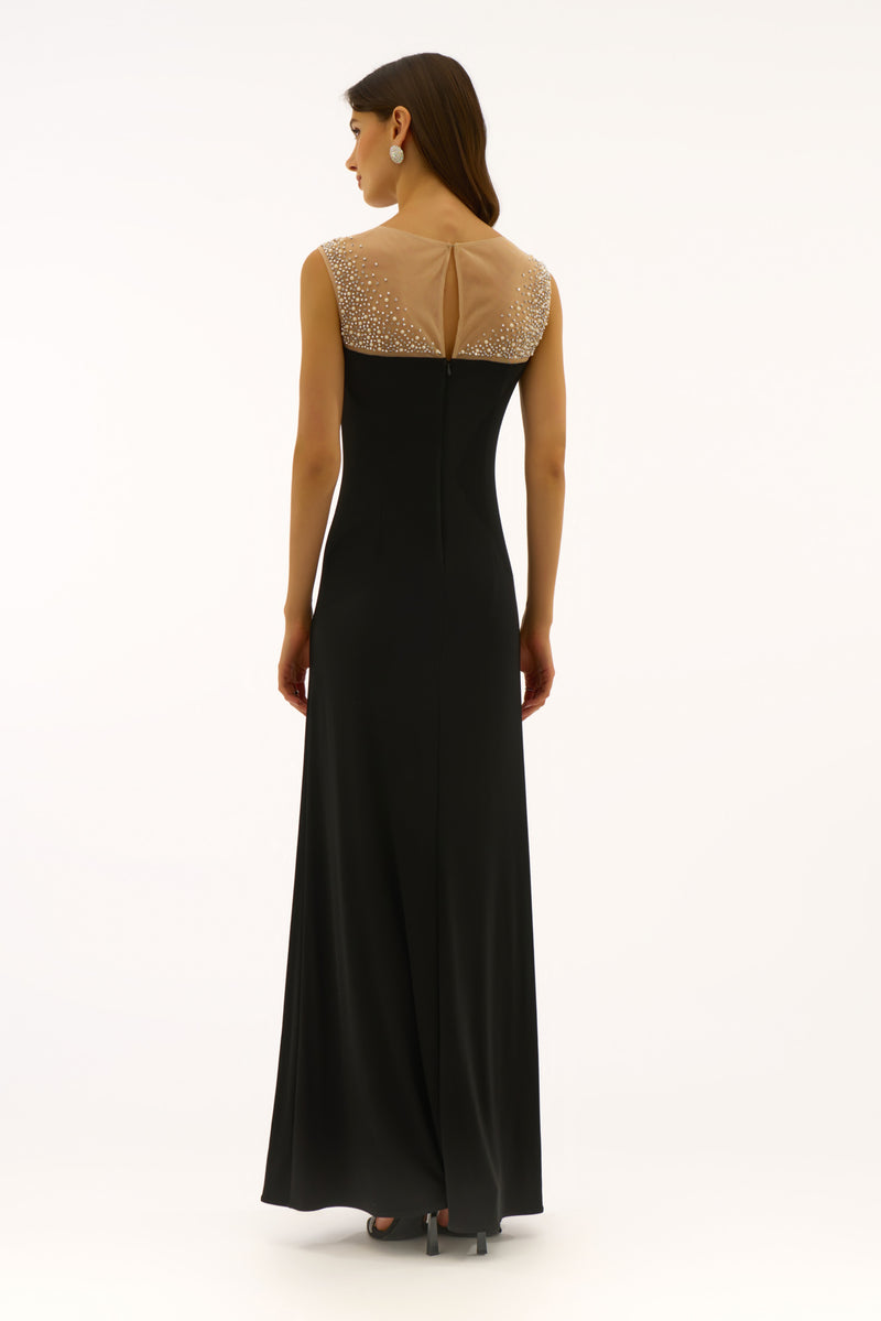 Signature by Joseph Ribkoff Bejewelled Gown in Black 251713