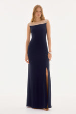 Signature by Joseph Ribkoff Bejewelled Gown in Midnight 251713