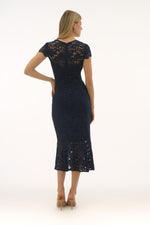 Signature by Joseph Ribkoff Lace Dress in Midnight 251714