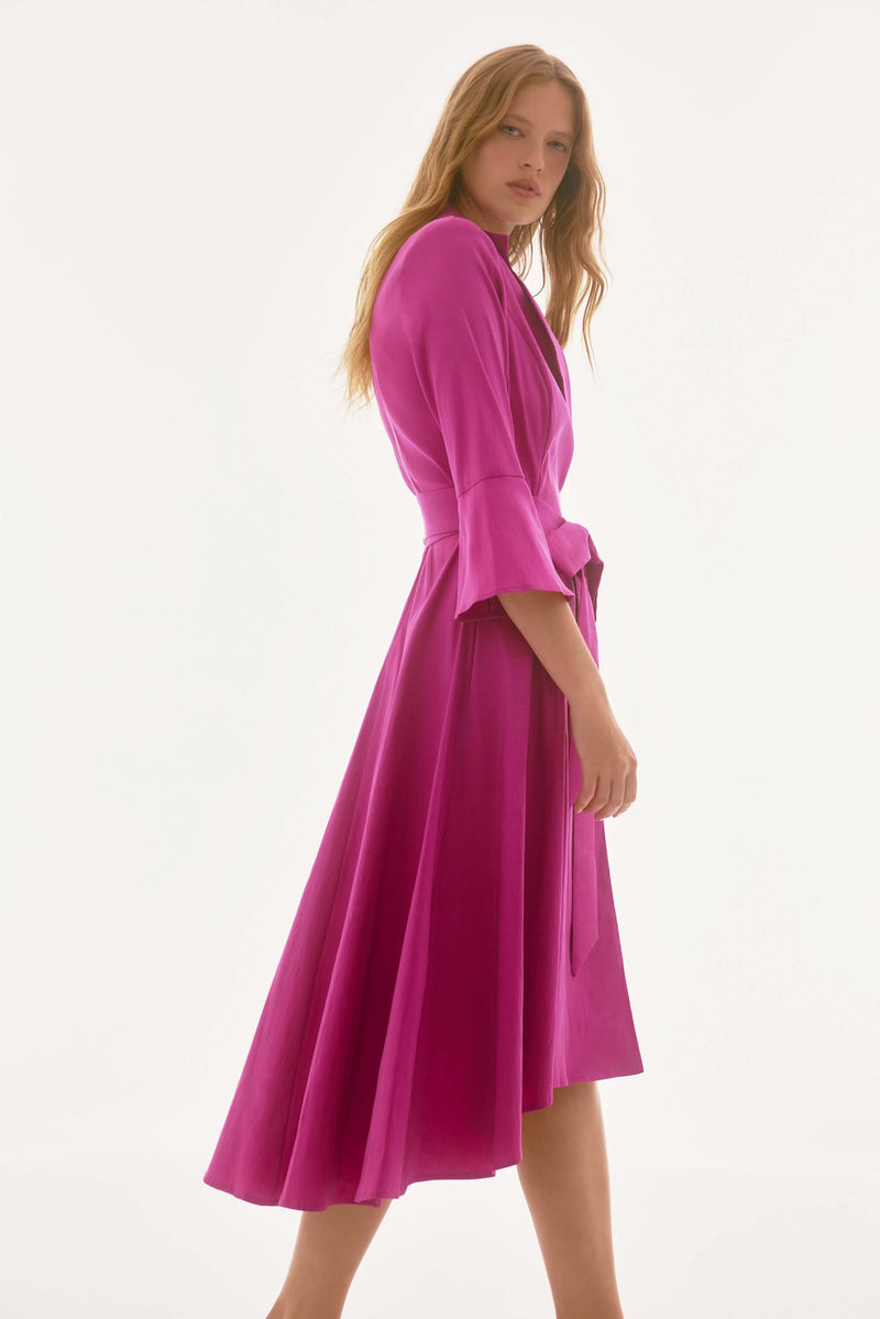 Signature by Joseph Ribkoff Taffeta Dress in Magenta 251727