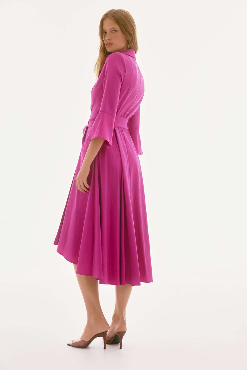 Signature by Joseph Ribkoff Taffeta Dress in Magenta 251727