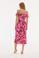 Signature by Joseph Ribkoff Dress in Pink Black Geranium 251737