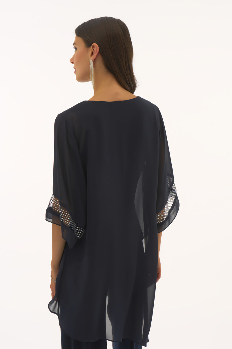 Signature by Joseph Ribkoff Chiffon Top in Midnight 251740