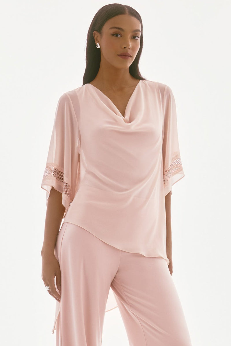 Signature by Joseph Ribkoff Chiffon Top in Quartz 251740