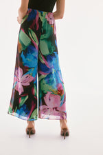 Signature by Joseph Ribkoff Wide Leg Pant in Black Brights 251771