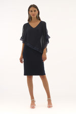 Signature by Joseph Ribkoff Poncho Dress in Midnight 251773