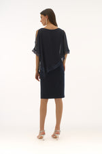 Signature by Joseph Ribkoff Poncho Dress in Midnight 251773