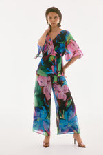 Signature by Joseph Ribkoff Wide Leg Pant in Black Brights 251771