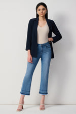 Joseph Ribkoff Crop Flare Jean in Vintage Blue Denim 251957