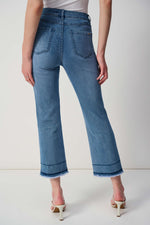 Joseph Ribkoff Crop Flare Jean in Vintage Blue Denim 251957