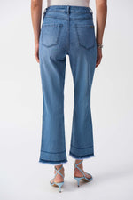 Joseph Ribkoff Crop Flare Jean in Vintage Blue Denim 251957