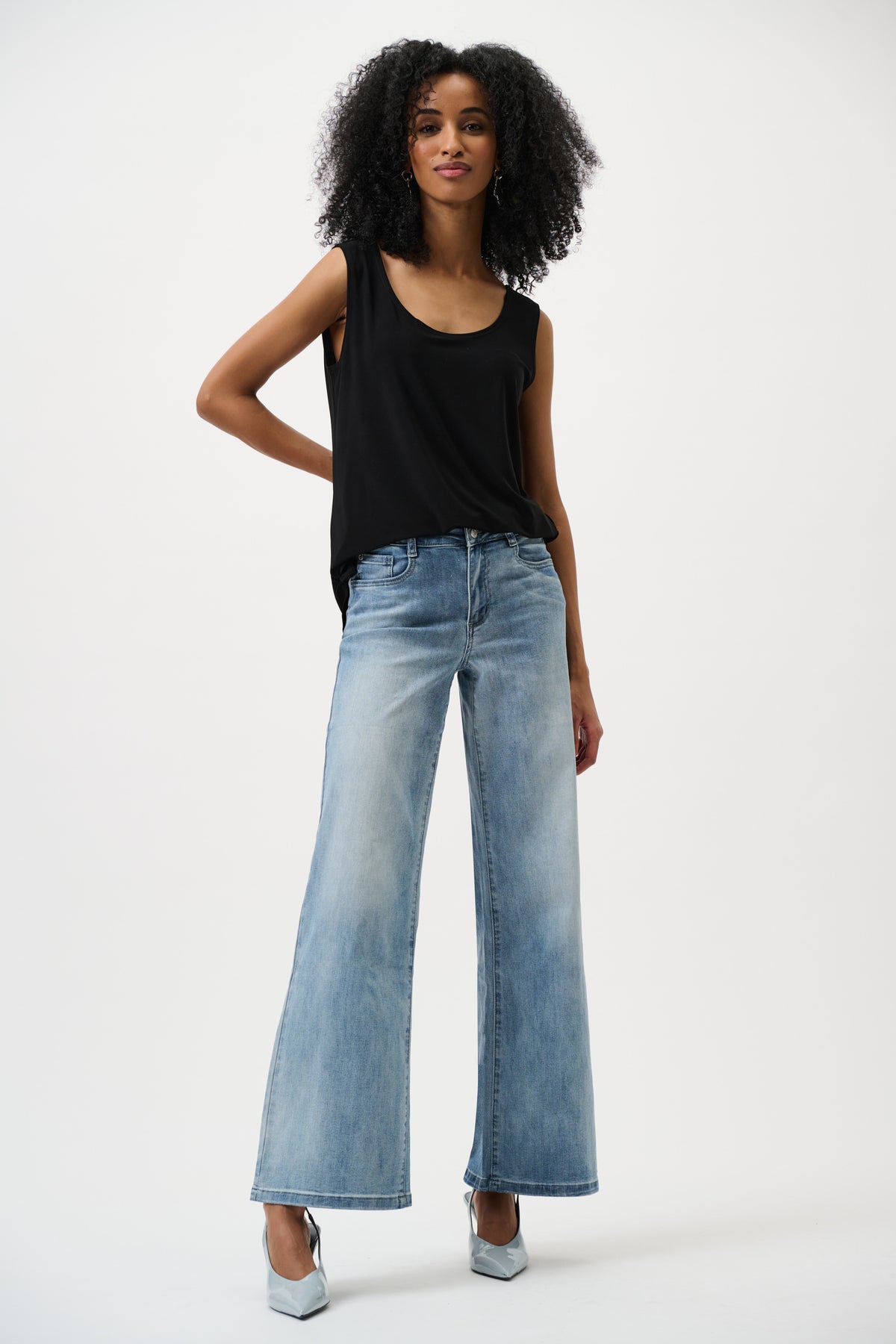 Joseph Ribkoff Scoop Neck Cami in Black 251970