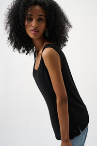 Joseph Ribkoff Scoop Neck Cami in Black 251970