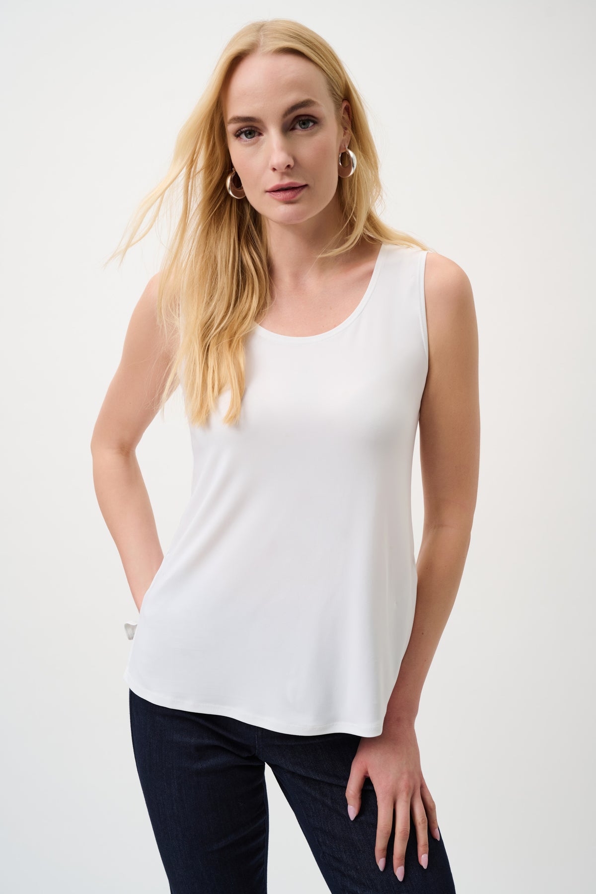 joseph Ribkoff Scoop Neck Cami in Vanilla 251970