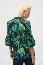 Joseph Ribkoff Tropical Top in Midnight Jungle 252073