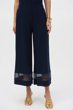 Joseph Ribkoff Mesh Culotte Pant in Midnight 252082