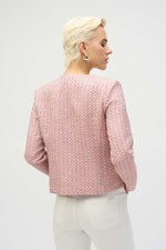 Joseph Ribkoff Boucle Woven Blazer in Pink Combo 252147