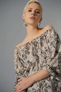 Joseph Ribkoff On or Off The Shoulder Top in Python 252241