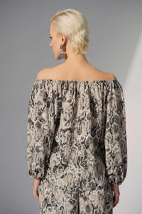 Joseph Ribkoff On or Off The Shoulder Top in Python 252241