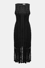 Signature by Joseph Ribkoff Circle Fringe Dress in Black 252712