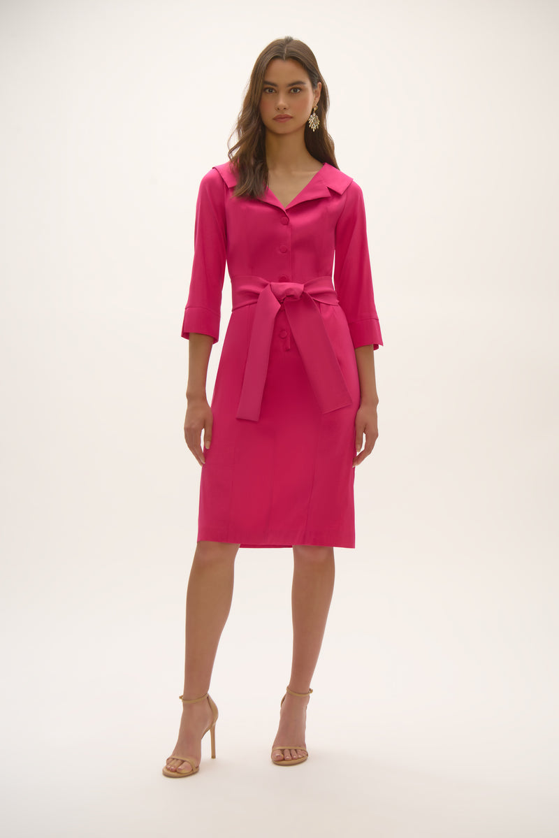 Signature by Joseph Ribkoff Taffeta Dress in Geranium 252718