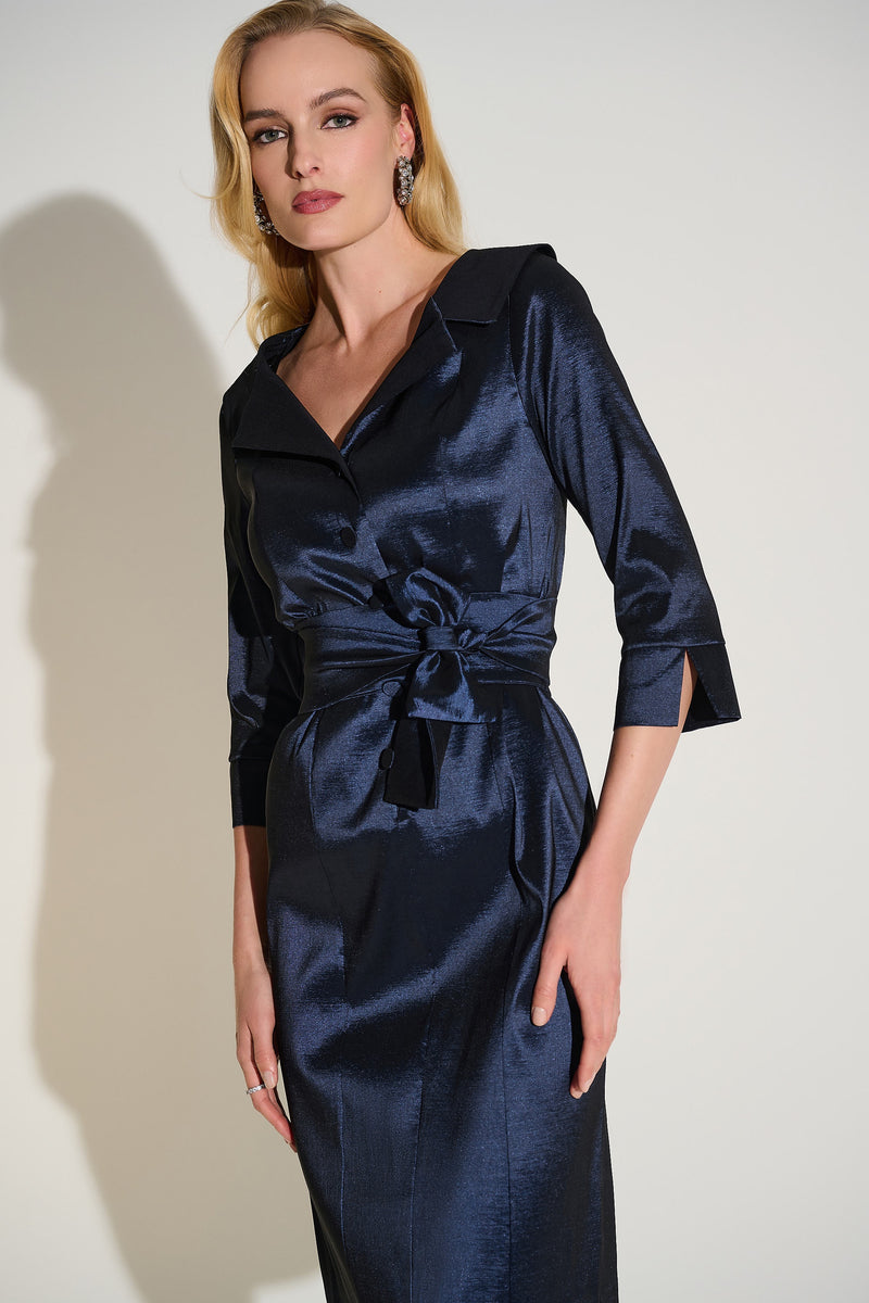 Signature by Joseph Ribkoff Taffeta Dress in Navy 252718