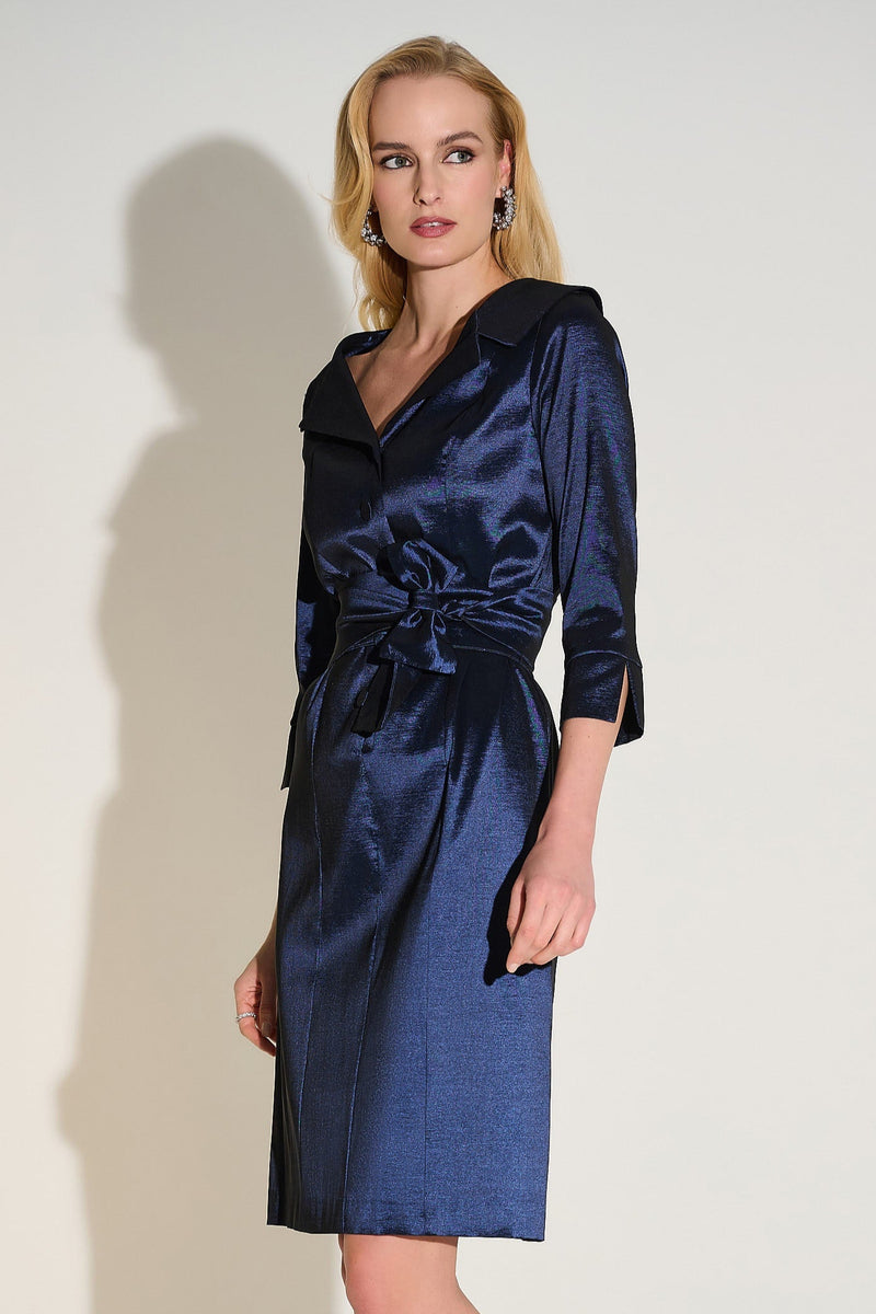 Signature by Joseph Ribkoff Taffeta Dress in Navy 252718