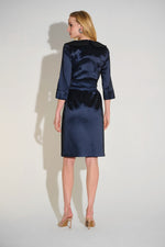 Signature by Joseph Ribkoff Taffeta Dress in Navy 252718