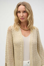 Joseph Ribkoff Metal Fibre Cardi in Gold 252904