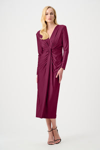 Signature by Joseph Ribkoff Dramatic Dress in Berry Burst 253714