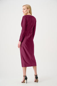 Signature by Joseph Ribkoff Dramatic Dress in Berry Burst 253714