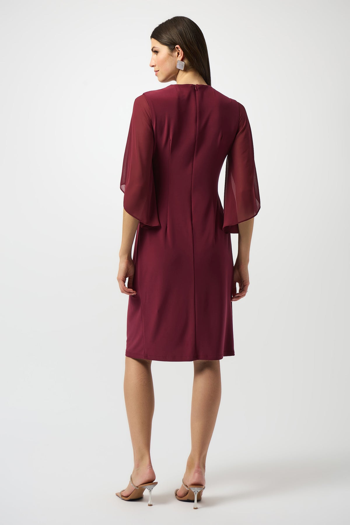 Signature by Joseph Ribkoff Graceful Dress in Merlot 253728