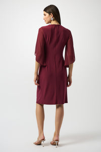Signature by Joseph Ribkoff Graceful Dress in Merlot 253728