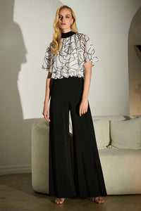 Signature by Joseph Ribkoff Elegant Jumpsuit in Black Vanilla 253733