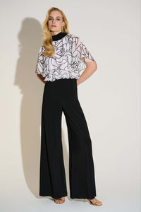 Signature by Joseph Ribkoff Elegant Jumpsuit in Black Vanilla 253733