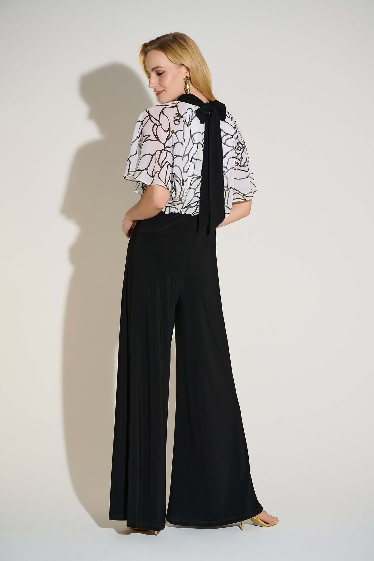 Signature by Joseph Ribkoff Elegant Jumpsuit in Black Vanilla 253733