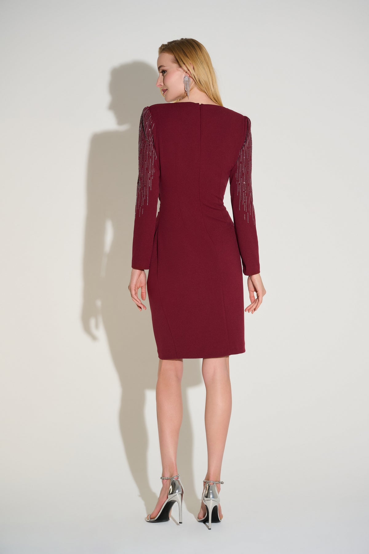 Signature by Joseph Ribkoff Chic Dress in Merlot 253752