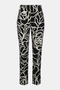 Signature by Joseph Ribkoff Gold Foil Pant in Black Vanilla 253784
