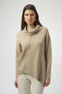 Joseph Ribkoff Asymmetrical Pullover in Oatmeal Melange 253913