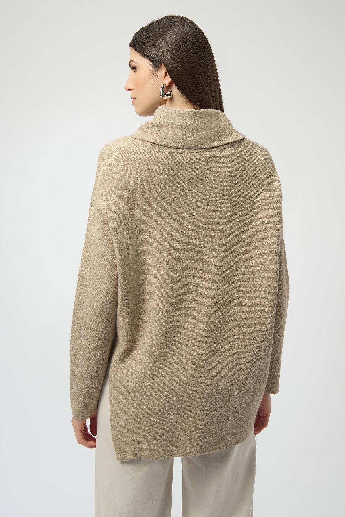 Joseph Ribkoff Asymmetrical Pullover in Oatmeal Melange 253913