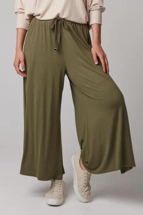 Eb & Ive Studio Jersey Tie Pant in Fern