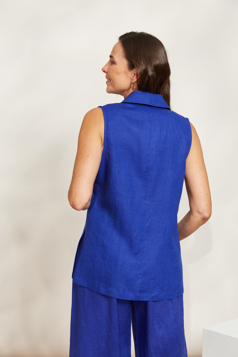 Eb & Ive Halcyon Vest in Cobalt