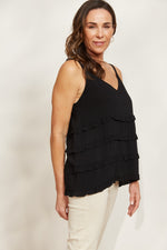 Eb & Ive La Mer Frill Tank in Sable