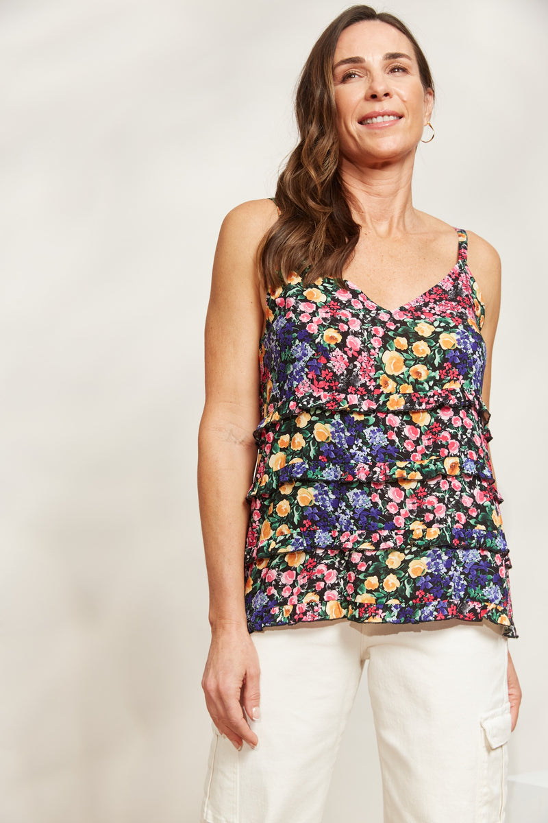 Eb & Ive La Mer Frill Tank in Blume