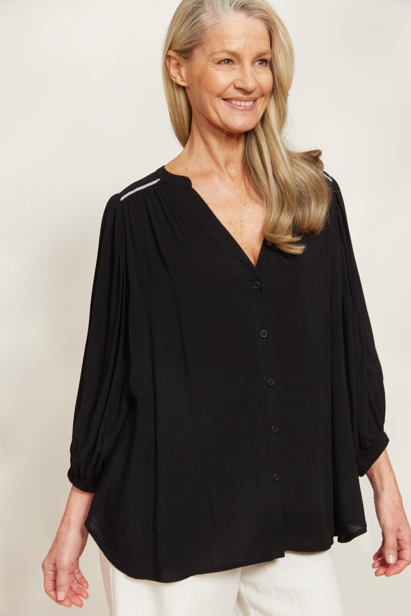 Eb & Ive La Mer Relaxed Top in Sable