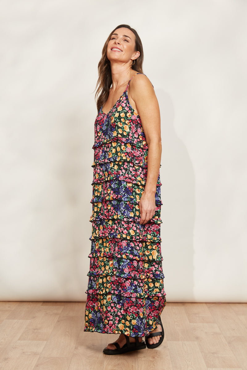 Eb & Ive La Mer Frill Maxi in Blume