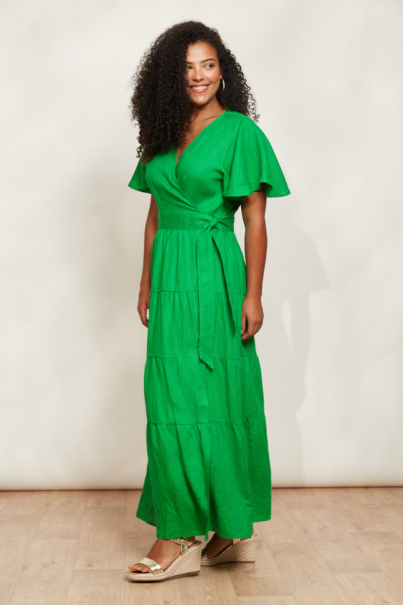 Eb & Ive Halcyon Maxi Dress in Emerald